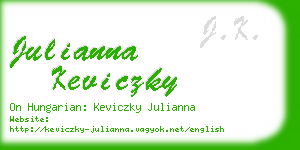 julianna keviczky business card